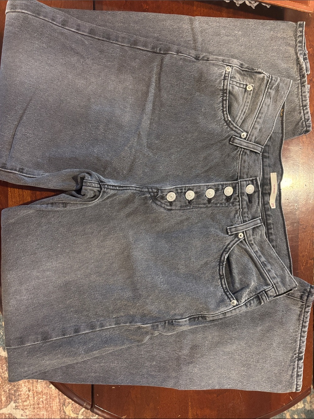 Levi’s 94 Baggy High-Rise Button-Fly Women's Jeans — Faded Gray size 29
